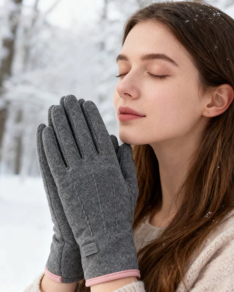 Gants Chauds Et Coupe-Vent Avec Fonction Écran Tactile Et Prise Antidérapante