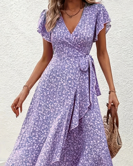Robe Petite Fleur Nouer Devant Vacances
