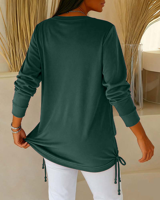 Haut Bicolore À Paillettes Effet Deux-En-Un