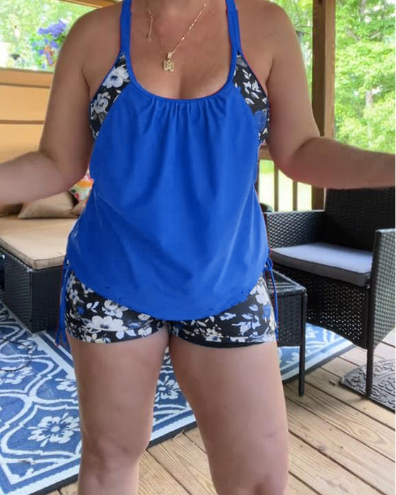 Maillot De Bain Imprimé Bretelles Boxer