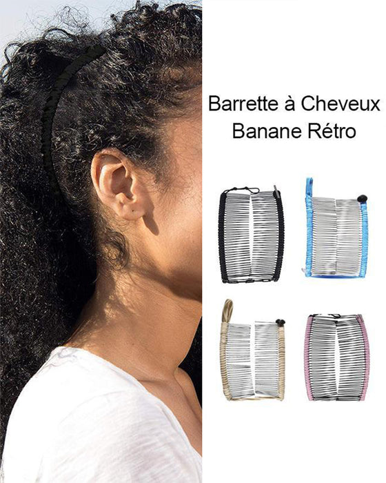 Barrette à cheveux banane rétro