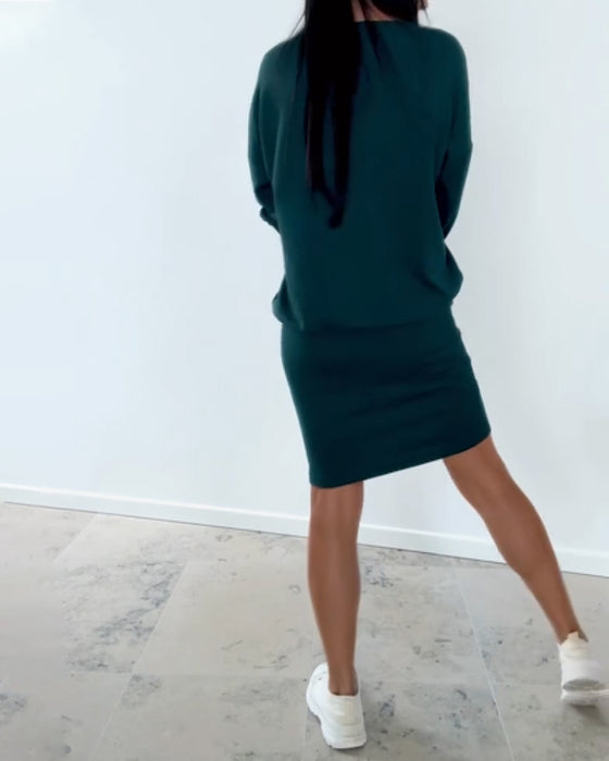 Robe Manches Longues Décontractée Moulante