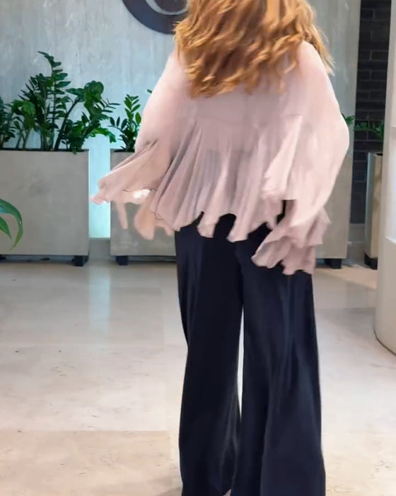 Blouse Unie Au Style Élégant