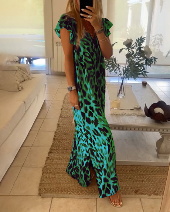 Robe à manches courtes et style rétro