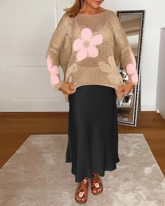 Jupe plissée élégante de couleur unie