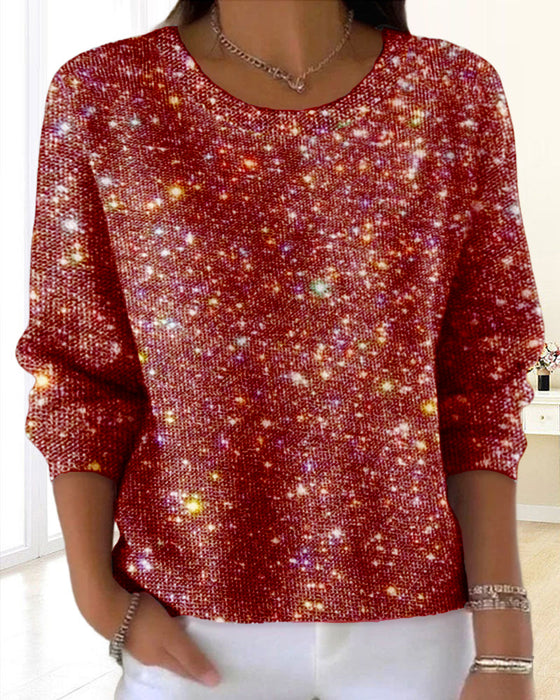 Sweat Décontracté À Col Rond