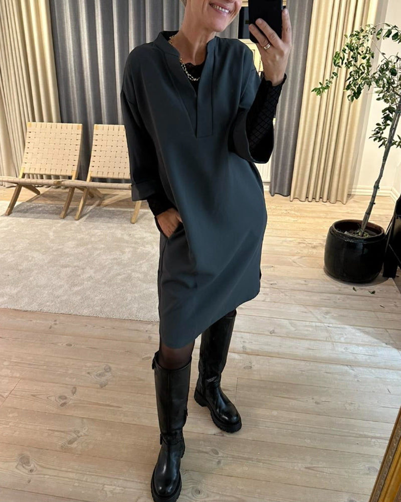 Gris Vigo – robe new soft col droit