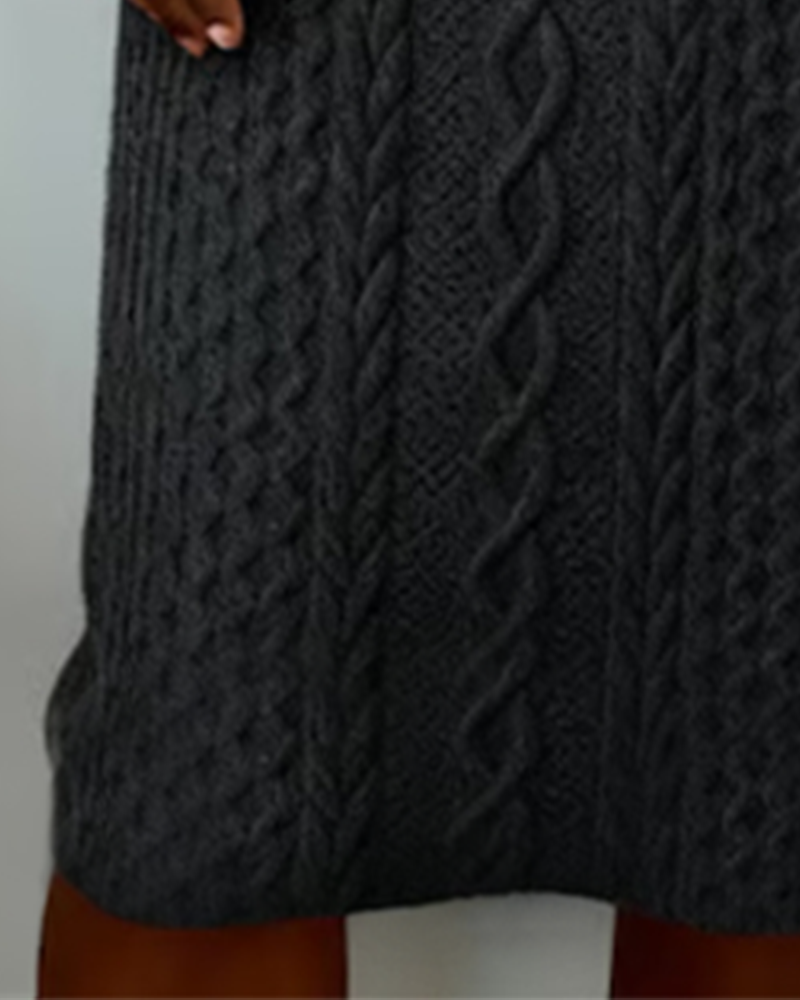 Robe À Col En Jean, Motif Torsadé Et Patchwork