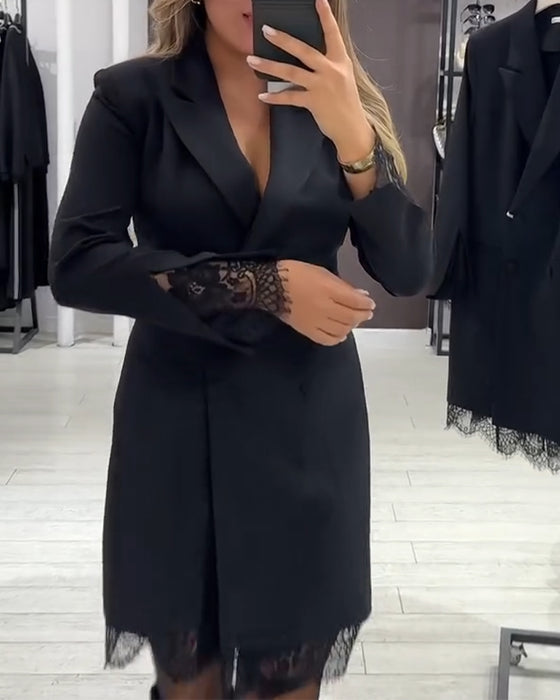 Robe À Col V Et Inserts Pour Le Travail