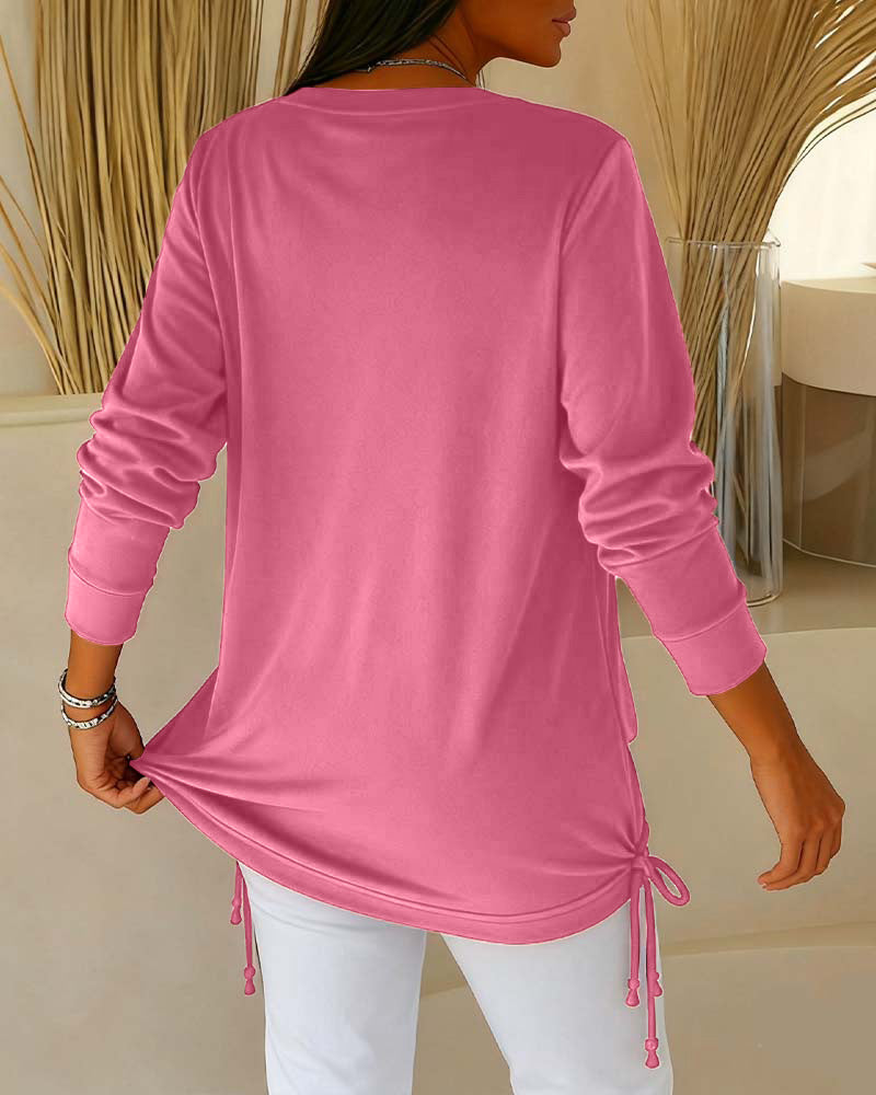 Haut Bicolore À Paillettes Effet Deux-En-Un