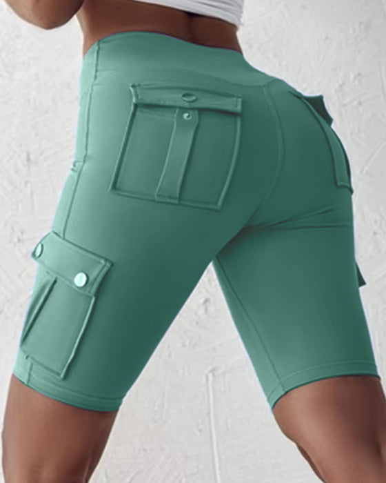 Short taille haute avec poches