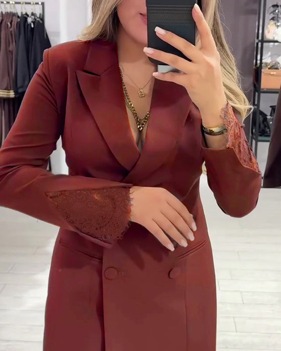 Robe À Col V Et Inserts Pour Le Travail