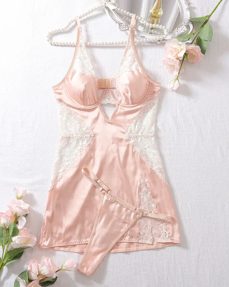 Chemise De Nuit Sexy Débardeur Fente