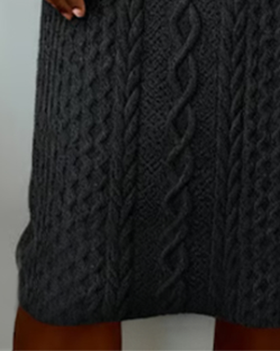 Robe À Col En Jean, Motif Torsadé Et Patchwork