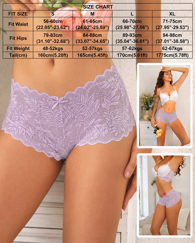 Lot De 8 Culottes Sexy Taille V Dentelle Fesses Nues Pour Femme