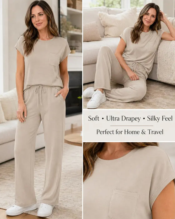 Ensemble Uni Manches Courtes Et Pantalon Long