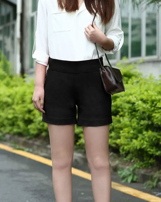 Shorts Uni Taille Milieu