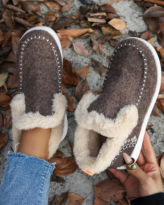 ❄️Bottines D’Hiver Femme Antidérapantes Avec Fausse Fourrure