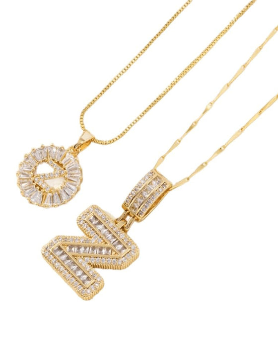 Colliers Lettre Initiale Pendentif 2 Paquet