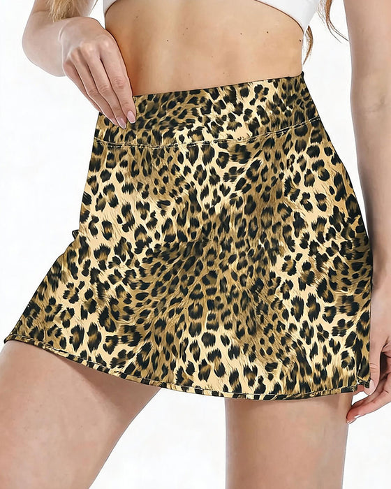 Jupe Taille Haute Fente Droite Mini Sport Court