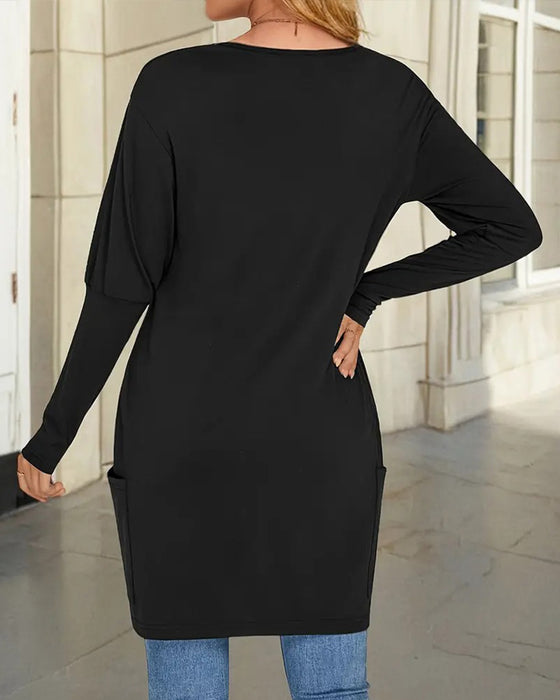 Haut Décontracté Ample À Col En V