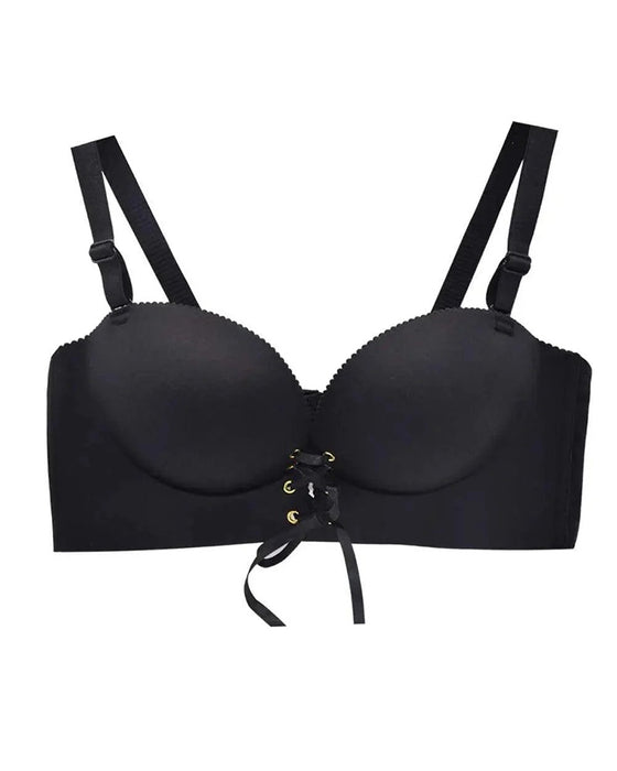 Soutien-Gorge Push-Up Sans Armatures Rembourré À Décolleté Plongeant – Ajoute Deux Bonnets