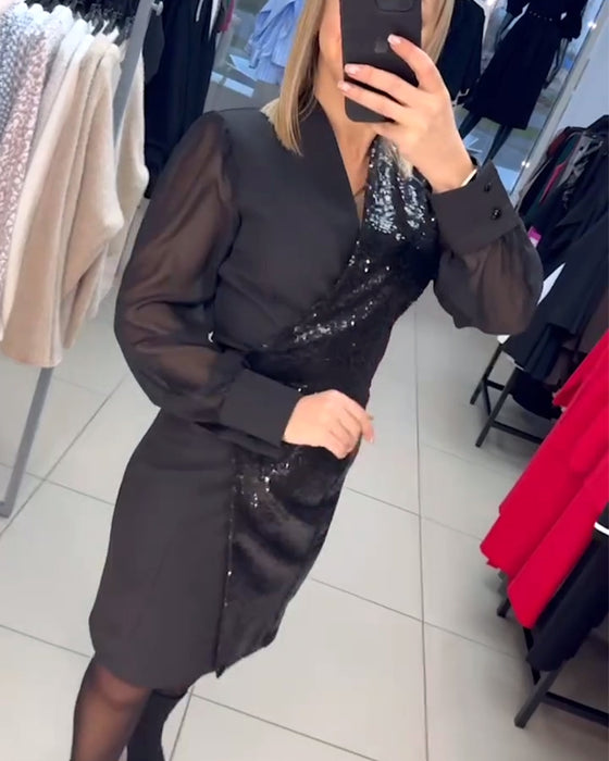 Mode Tempérament Robe Paillettes