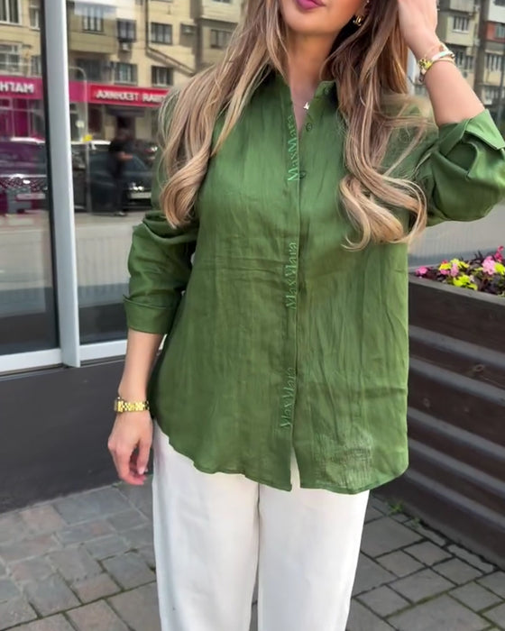 Chemise Revers Manche Longue Lâche