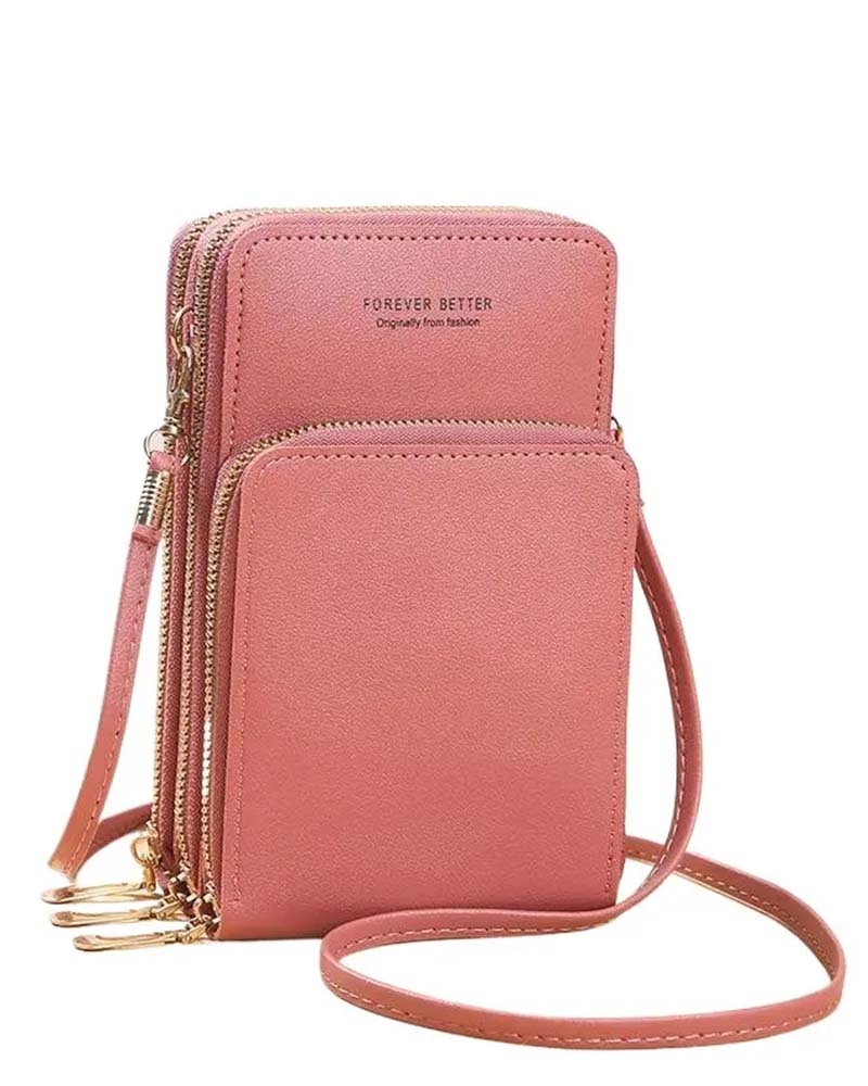 Sac À Téléphone Crossbody Mode Unicolore