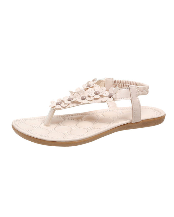 Sandales De Plage Avec Fleurs 3D