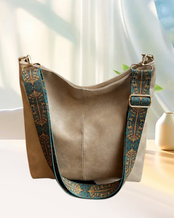 Sac seau vintage à bandoulière de grande capacité