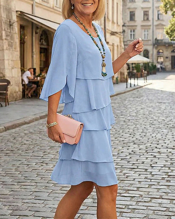 Robe Loose Col Rond Gâteau