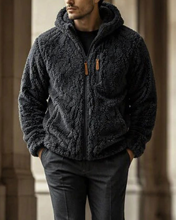 Homme Manteau À Capuche Fermeture Éclair