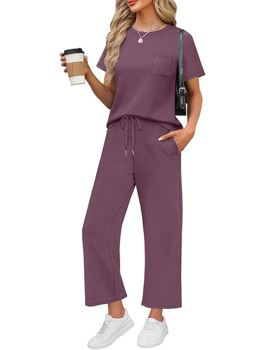 Ensemble Uni Manches Courtes Et Pantalon Long