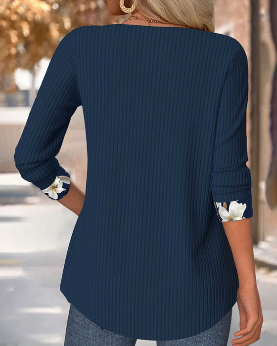 Top Faux Deux Pièces Imprimé