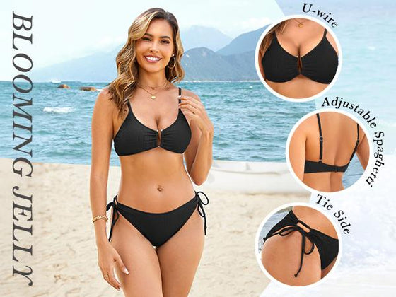 Bikini Femme Sexy Taille Haute Échancré