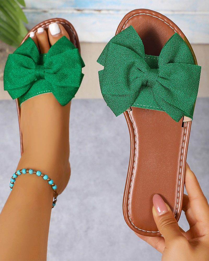Sandales Femmes Nœud Design Chaussures À Enfiler