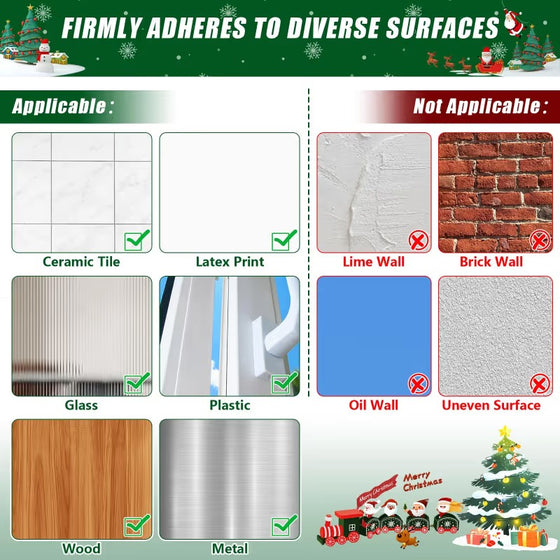 🎄🎅 Crochets Adhésifs Père Noël (Lot De 12) — pas de perceuse, pas de clous, il suffit de décoller, coller et suspendre