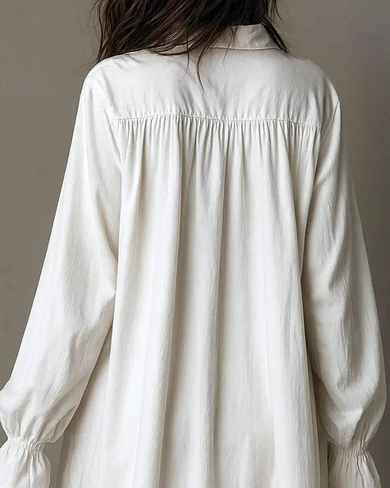 Robe À Panneaux En Dentelle Et Manches Ballon