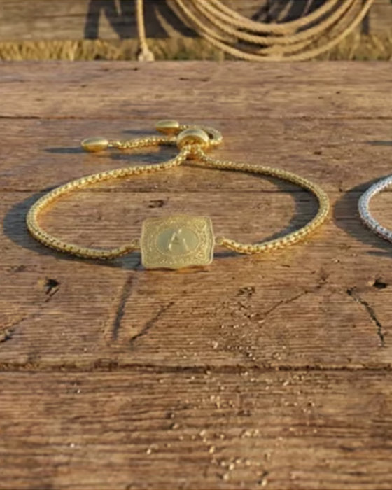 Bracelet Lettre Gaufrée
