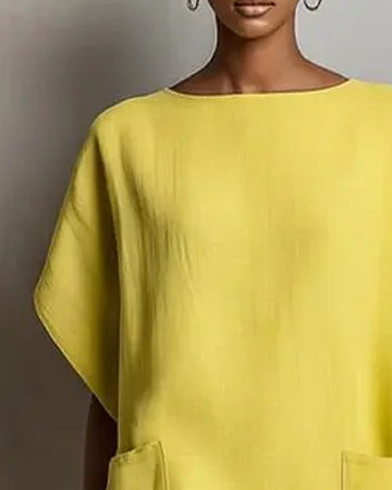 Robe Col Rond Shift