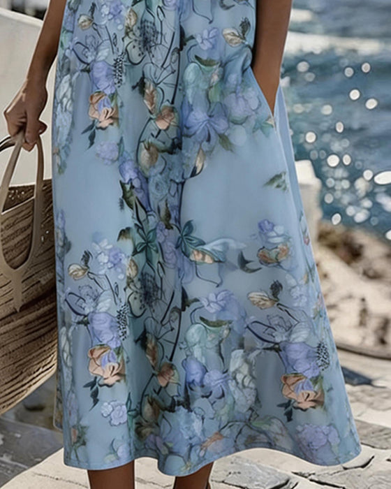 Robe Dentelle Patchwork Floral Décontracté