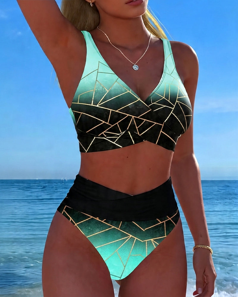 Bikini Dégradé Géométrique Ligne