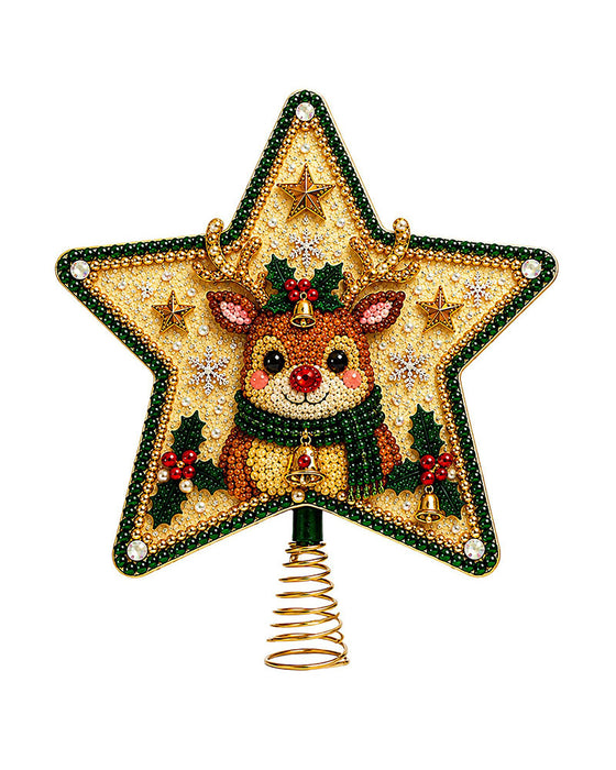 DIY Étoile À Cinq Branches Peinture Diamant Sommet De Sapin De Noël