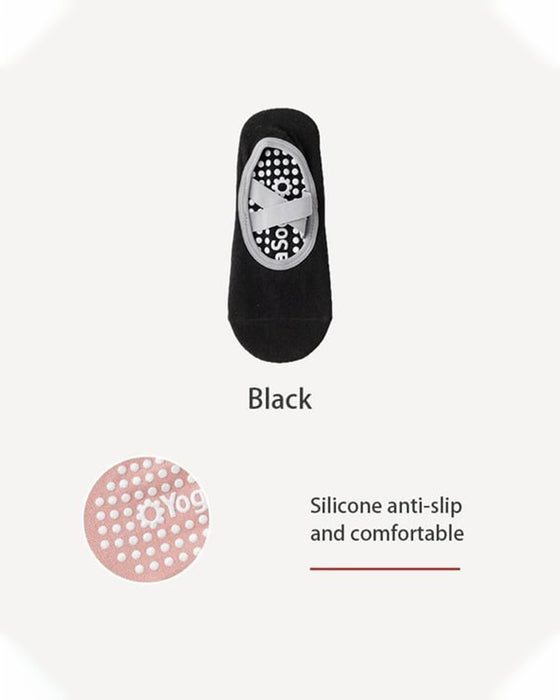 Chaussettes invisibles pour femmes pour pilates et entraînement – antidérapantes avec grip en silicone, respirantes et anti-humidité (yoga/danse/activités en intérieur)