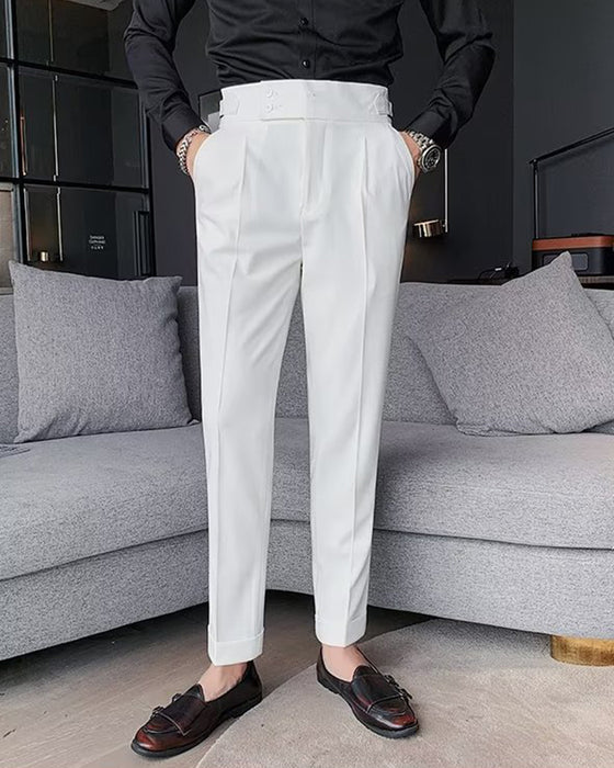 Pantalon Hommes Poche Unie Décontracté Robe