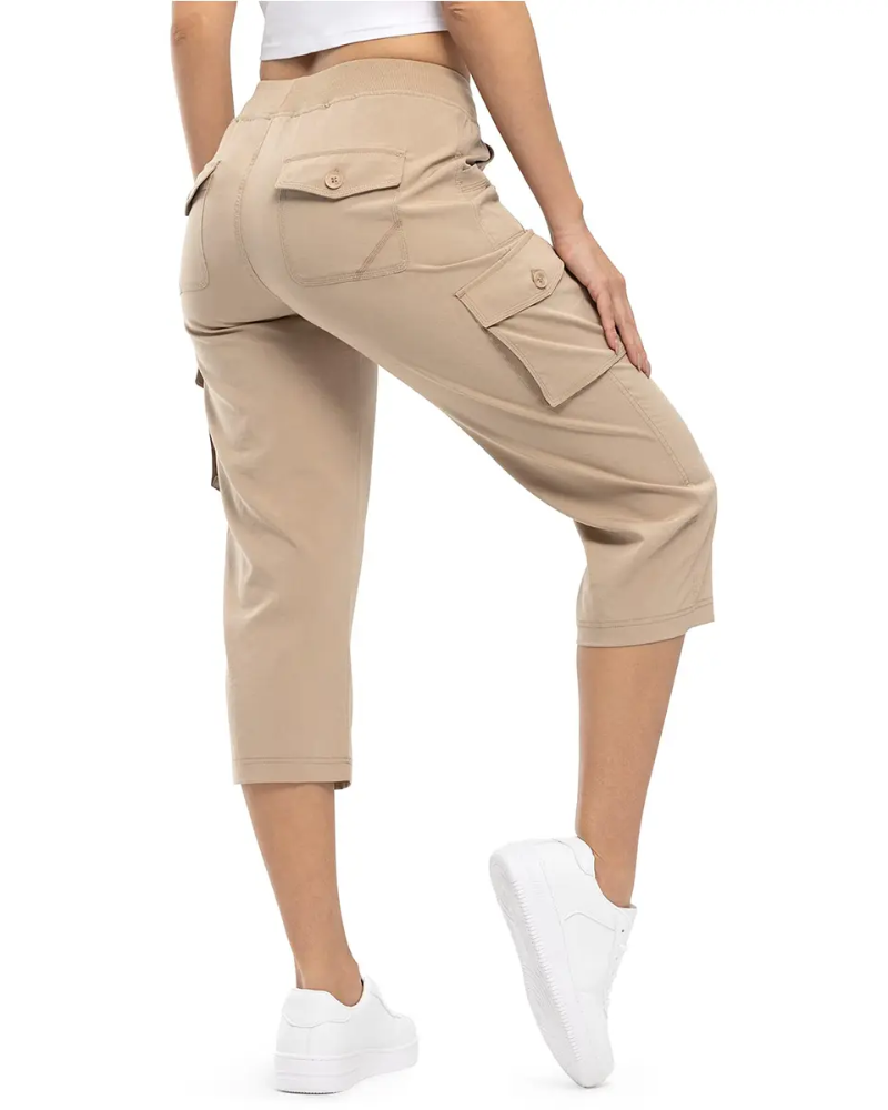Pantalon Décontracté Court Multi-Poche Randonnée