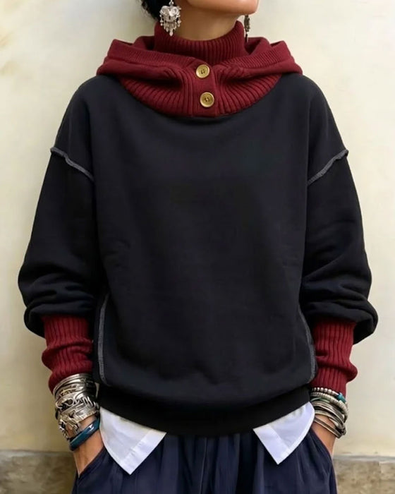 Hoodie Coloriage Bloc Col Haut