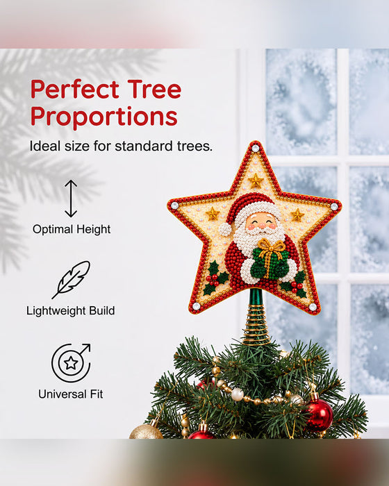 DIY Étoile À Cinq Branches Peinture Diamant Sommet De Sapin De Noël