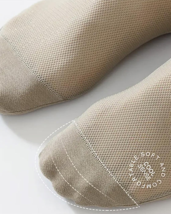 Socquettes Fines Invisibles En Coton Peigné, Antidérapantes